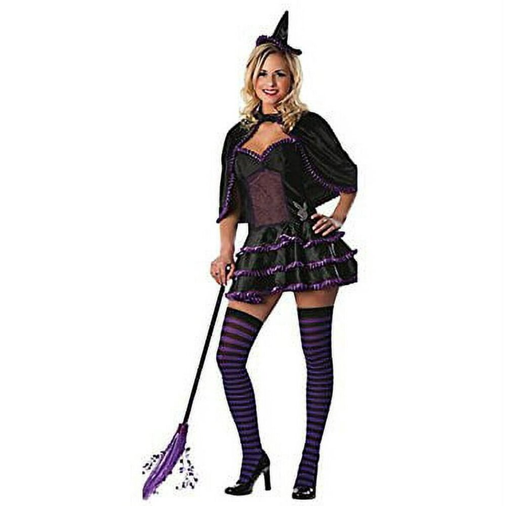 NEW Playboy Be Witching Halloween Costume Dress, Cape‎ and Mini Witch Hat - Picture 2 of 3